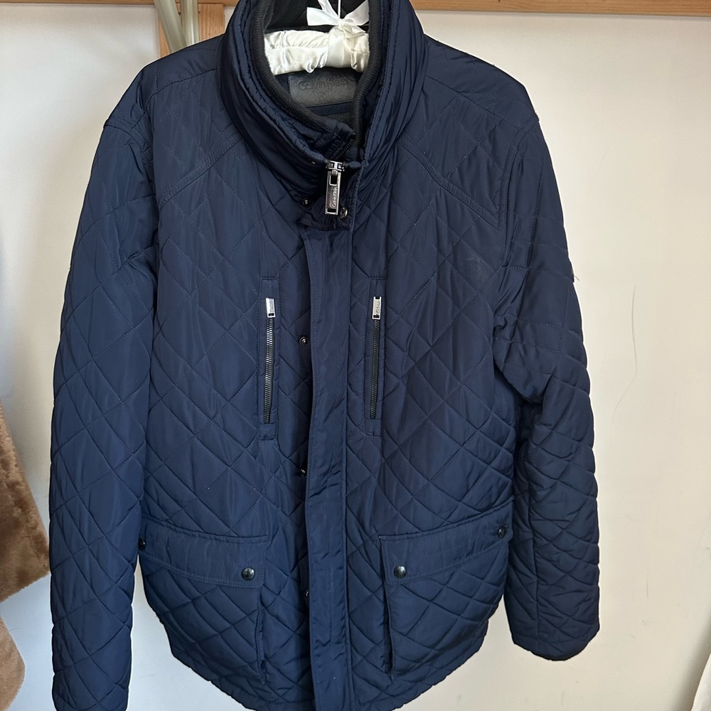Calvin Klein Men's Navy Quilted Puffer Jacket